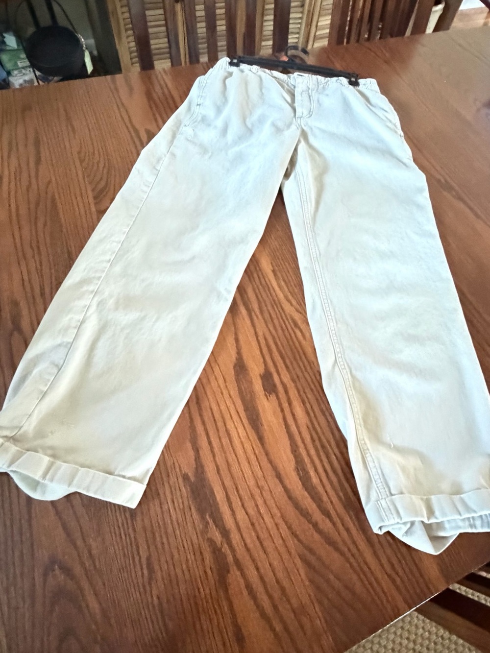Free People “Luca” Barrel Leg Chino Pants Khaki Size 27